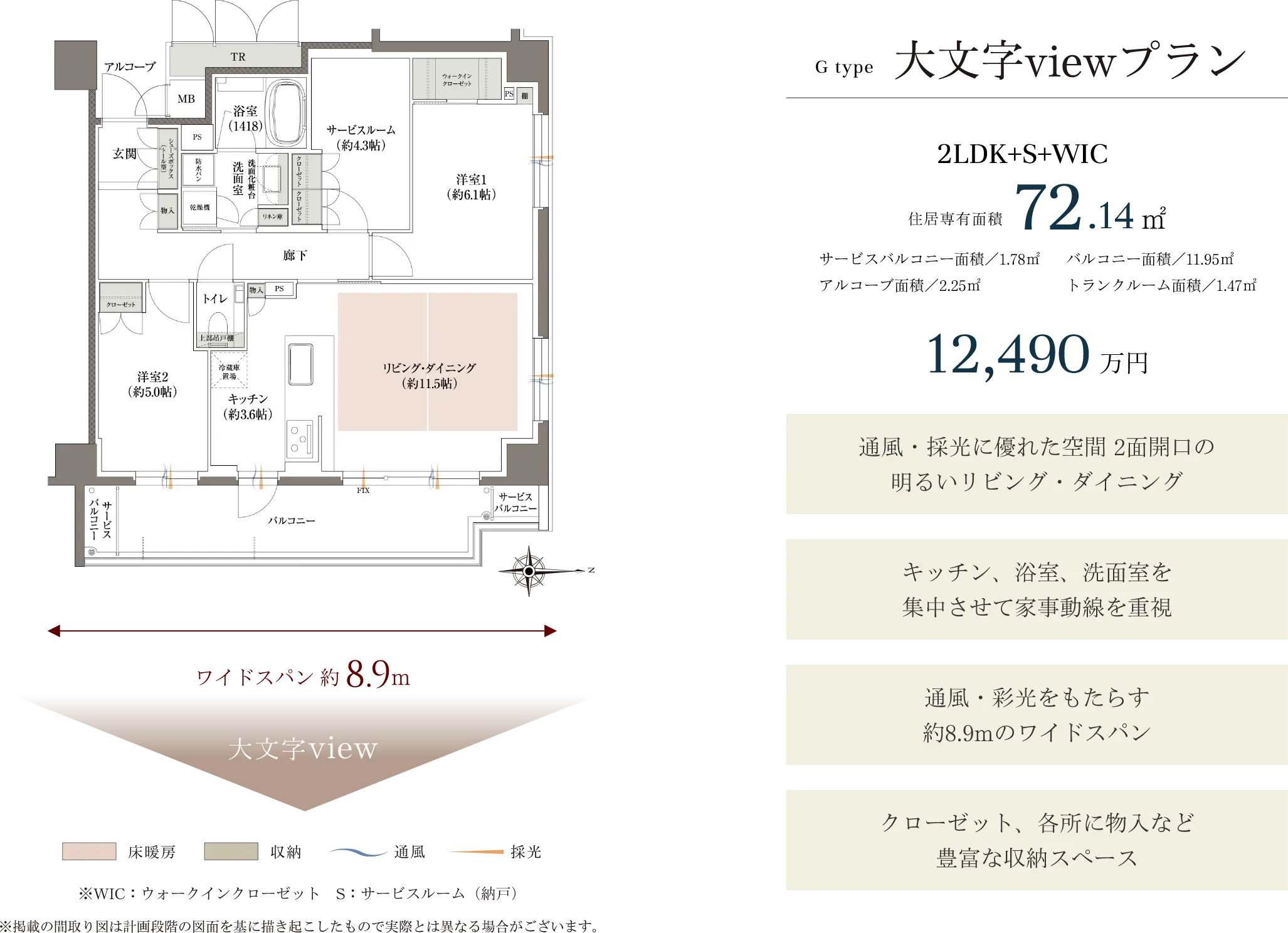 Gタイプ（5階・最上階）